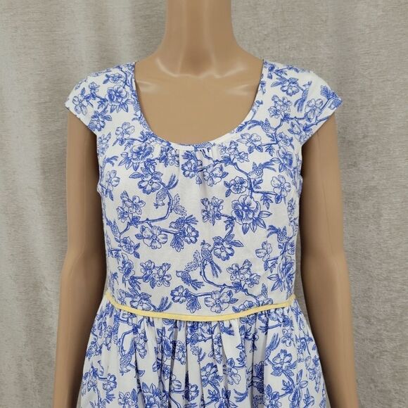 Matilda Jane Hello Lovely Bluebell Bird Blue Toile Dress Fit & Flare Women's 2 - Picture 10 of 11